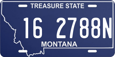 MT license plate 162788N