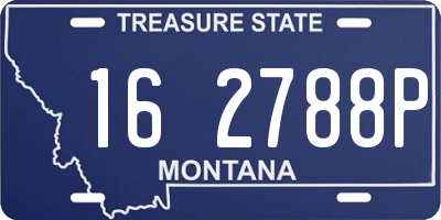 MT license plate 162788P