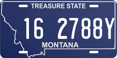MT license plate 162788Y