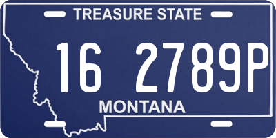 MT license plate 162789P