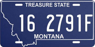 MT license plate 162791F