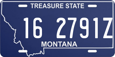 MT license plate 162791Z