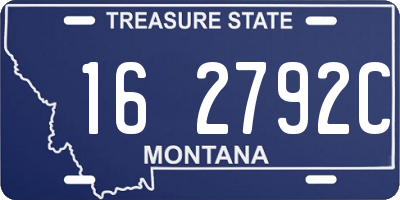 MT license plate 162792C