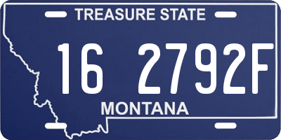 MT license plate 162792F
