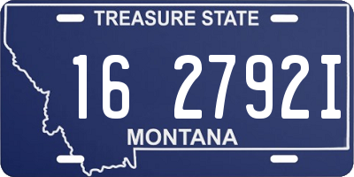MT license plate 162792I