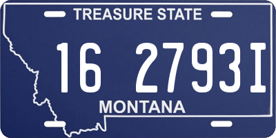 MT license plate 162793I