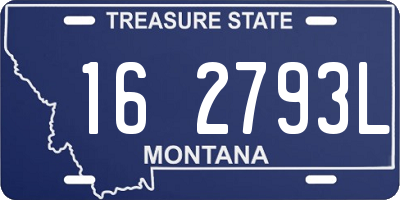 MT license plate 162793L