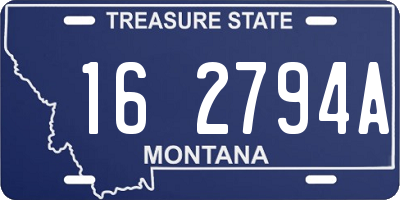 MT license plate 162794A