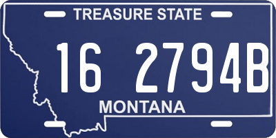 MT license plate 162794B