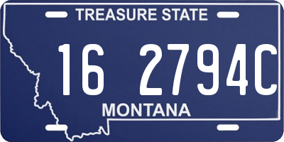 MT license plate 162794C