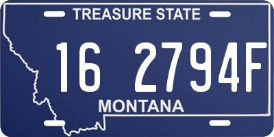 MT license plate 162794F