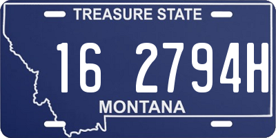 MT license plate 162794H