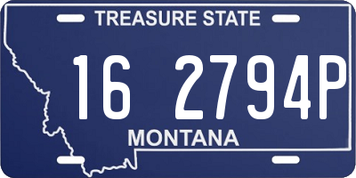 MT license plate 162794P