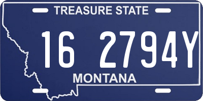 MT license plate 162794Y