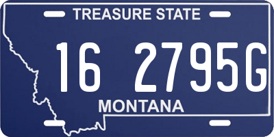 MT license plate 162795G