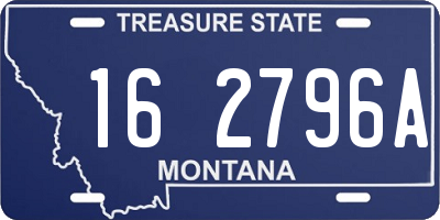 MT license plate 162796A