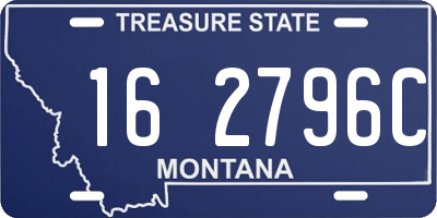 MT license plate 162796C