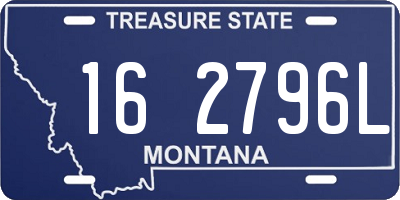 MT license plate 162796L