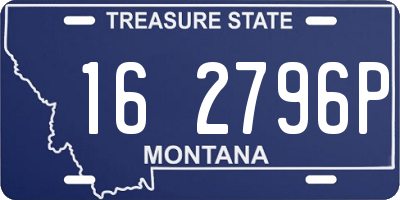 MT license plate 162796P