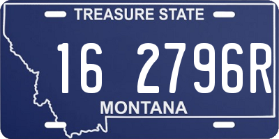 MT license plate 162796R