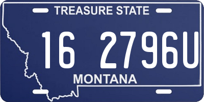 MT license plate 162796U