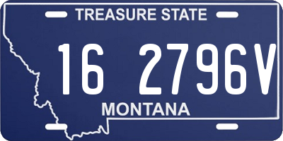 MT license plate 162796V