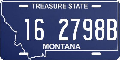MT license plate 162798B