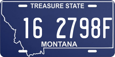 MT license plate 162798F