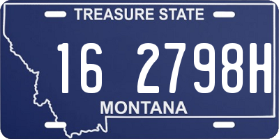 MT license plate 162798H