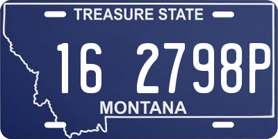 MT license plate 162798P