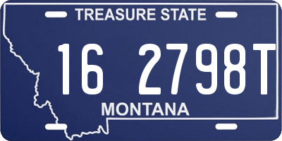 MT license plate 162798T