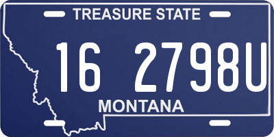 MT license plate 162798U