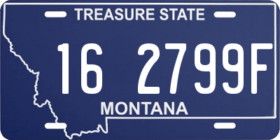 MT license plate 162799F