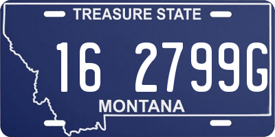 MT license plate 162799G