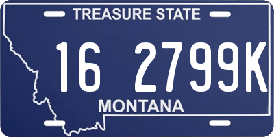 MT license plate 162799K