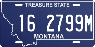MT license plate 162799M