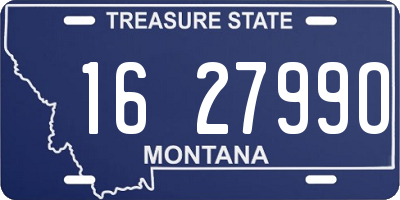 MT license plate 162799O