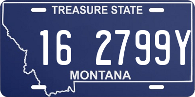 MT license plate 162799Y