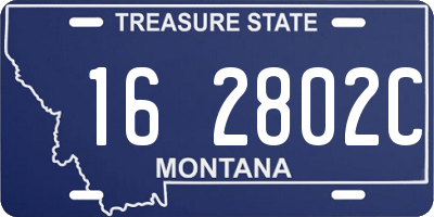 MT license plate 162802C