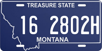 MT license plate 162802H
