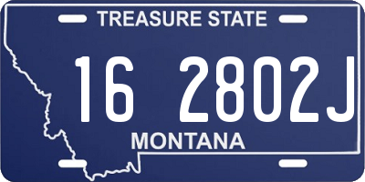 MT license plate 162802J