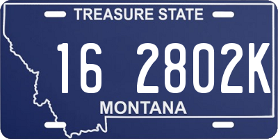 MT license plate 162802K