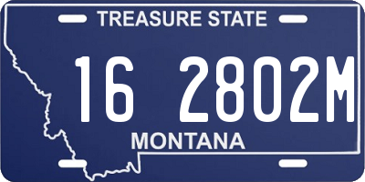 MT license plate 162802M