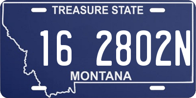 MT license plate 162802N