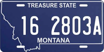 MT license plate 162803A