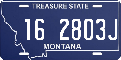 MT license plate 162803J