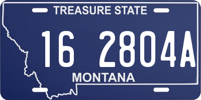 MT license plate 162804A