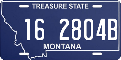 MT license plate 162804B