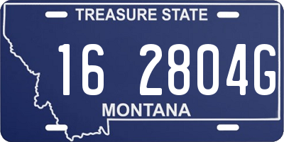 MT license plate 162804G