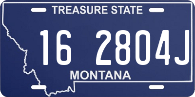 MT license plate 162804J